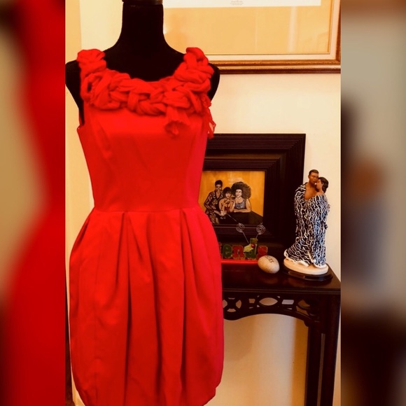 Taylor Red Dress - Picture 3 of 10